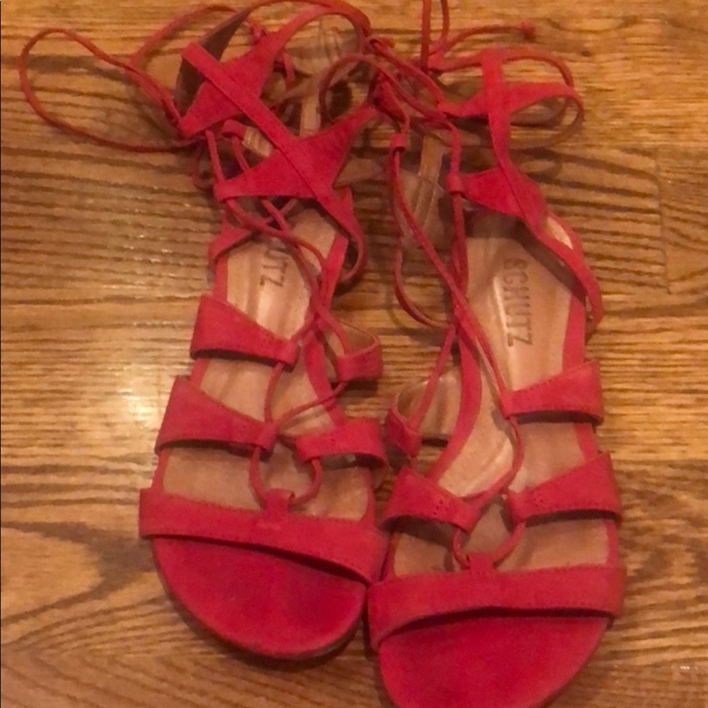 Schutz Red Gladiator Sandal